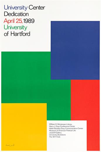 PAUL RAND (1914-1996).  [PAUL RAND DESIGNS & TALKS]. Group of 9 posters and brochures. Sizes vary.